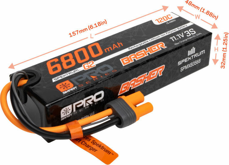11.1V 6800mAh 3S 120C Smart G2 Pro Basher LiPo: IC5