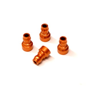 Aluminum Upper Shock Mount Bushing, Orange, for Associated DR10, 4pcs