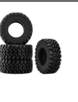 Big 1.2inch Tires with Foams (OD:62mm ID:28mm Thickness:23mm) 4pcs