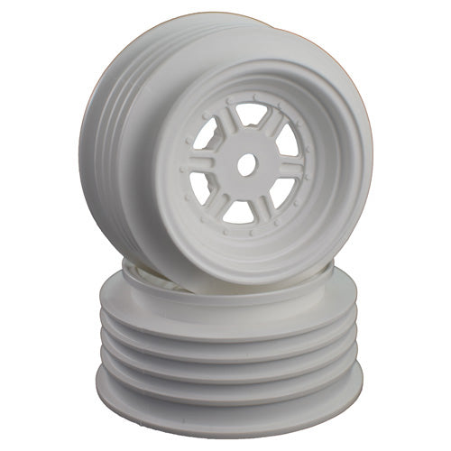 De Racing Gambler Front Wheels with 12mm Hex / AE Offset / WHITE