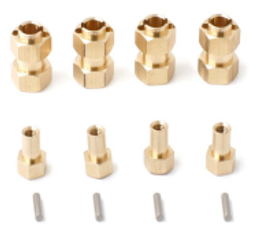 AZTAB 1/18 TRX-4M 7MM Hex Extension Adapter Brass Wheel Hex 9750X TRA9750