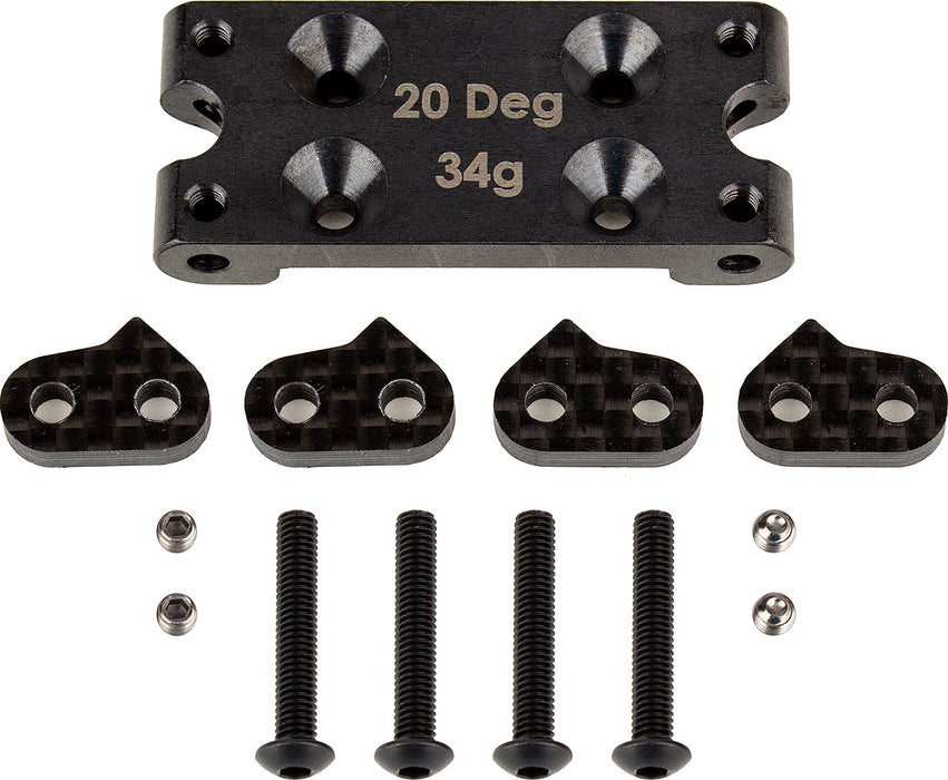 RC10B6 Factory Team Steel Bulkhead; 20 Degrees