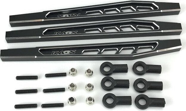 Rear Upper & Lower Suspension Links (117mm, CNC Aluminum, Bl
