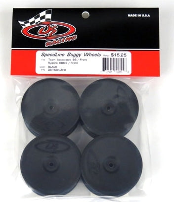 Speedline Buggy Wheels-Assoc B6/Kyosho RB6/Front/Black/4pcs