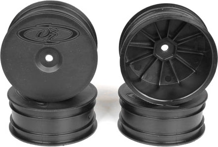 Speedline Buggy Wheels, Black For Losi 22-4 and Tekno EB410