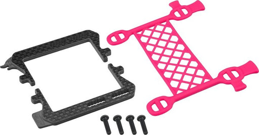 Pink Carbon Logo - Cargo Net Battery Brace, for Associated