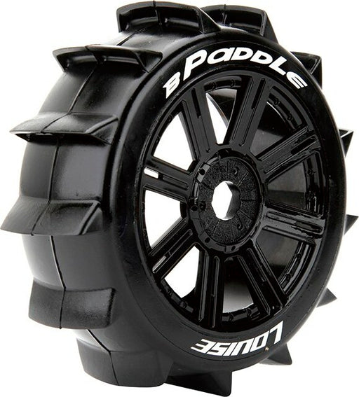 B-Paddle 1/8 Off-Road Buggy Tires, 17mm Hex, Mounted on