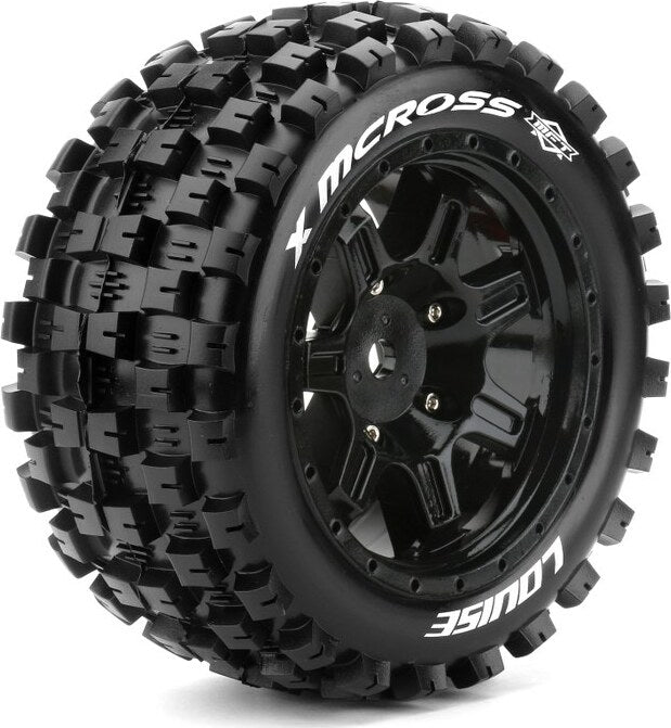 MFT X-Mcross Sport Monster Truck Tires, 24mm Hex, Mounted