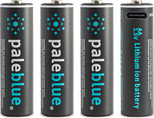Pale Blue Lithium Ion Rechargeable AA Batteries 4pk