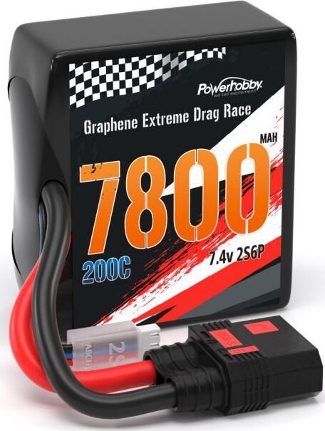2S 7800MAH 200C Drag Lipo Battery Pack 2S6P w/8AWG QS8