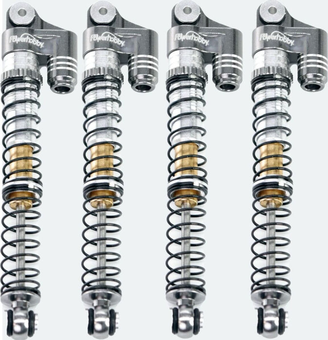 1/24 Aluminum 58mm Long Travel Shocks, Gray, for Axial SCX24