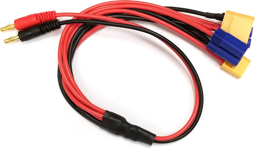 4-Function Charge Adapter to Male 4mm Bullets (XT60, XT90,