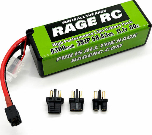 5300mAh 3S 11.1V 60C Hard Case LiPo Battery w/Uni Connector