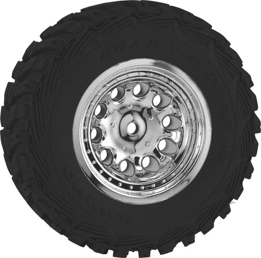 CHROME REVOLVER WHEELS - TRAXXAS SLASH 2WD FRONT