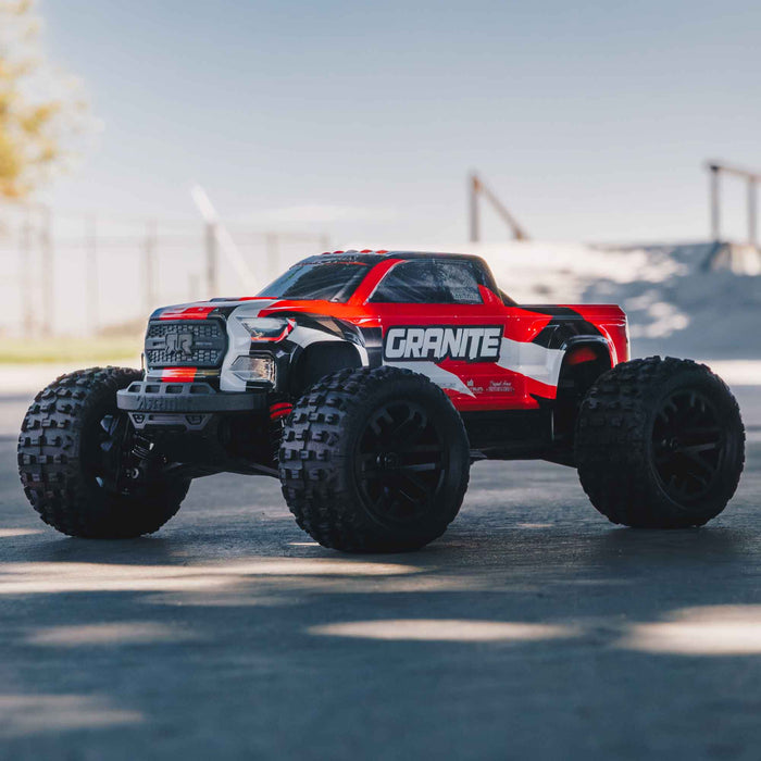 1/18 GRANITE GROM MEGA 380 Brushed 4X4 Monster Truck RTR with Battery & Charger, Red