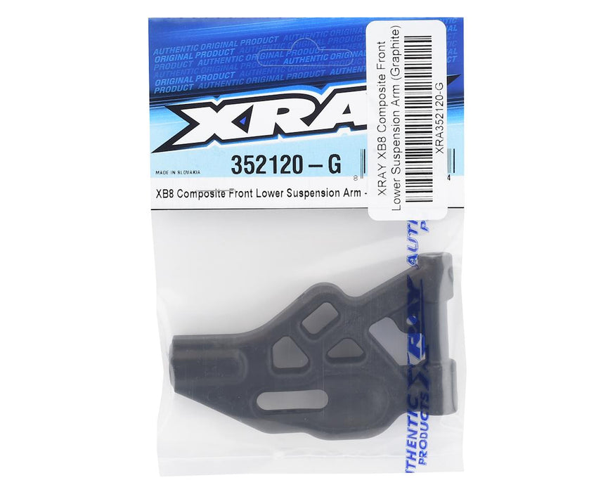 XRAY XB8 2019 Composite Front Lower Suspension Arm (Graphite)