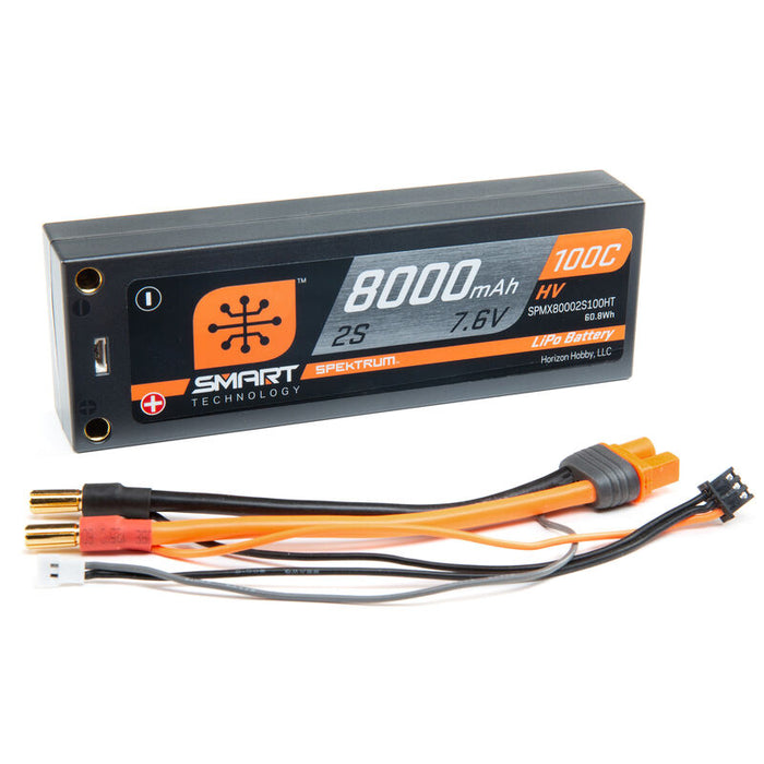 8000mAh 2S 7.6V 100C Smart HV LiPo Case; 5mm Tubes