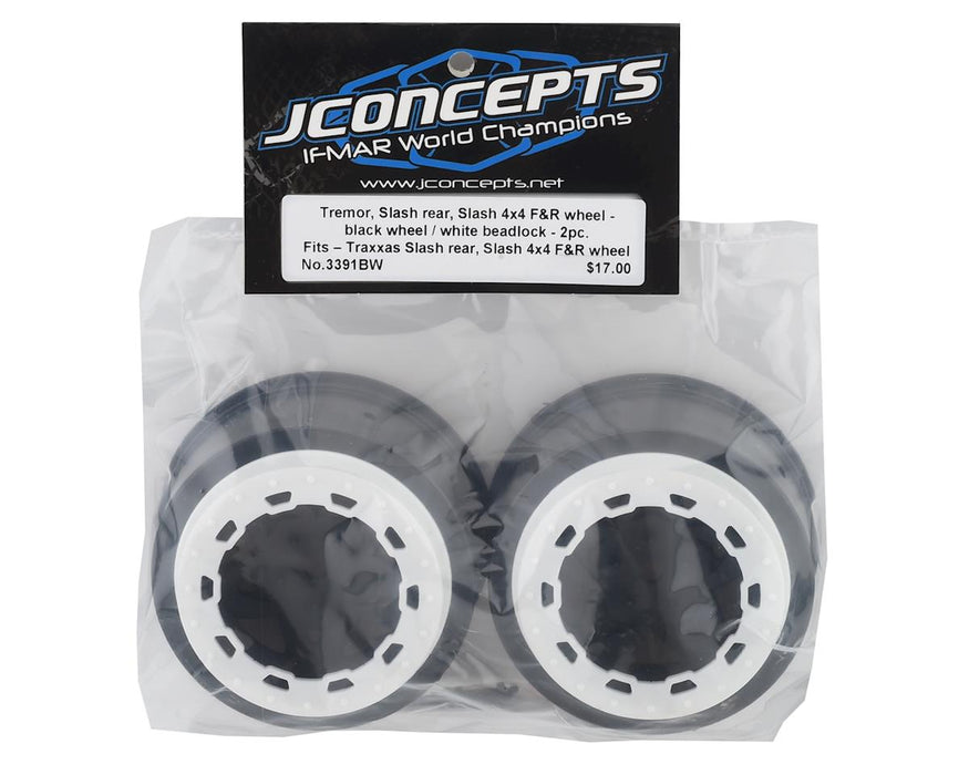 JConcepts Tremor Short Course Wheels (Black) (2) (Slash Rear) w/12mm Hex