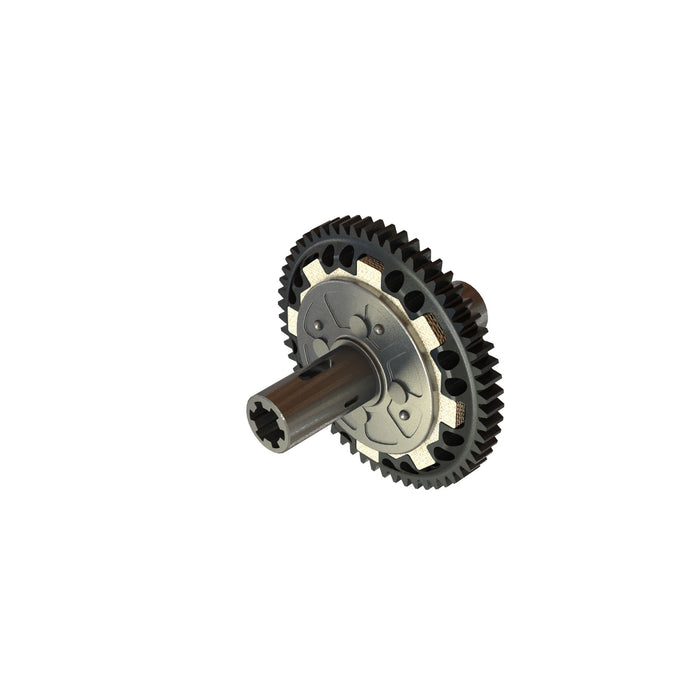 Overview
Back to Top ^
This slipper set is supplied pre-built and ready to install in your vehicle
Includes
1 x Assembled Slipper Clutch with Steel Spur Gear
Features
Precision manufactured aluminum slipper hubs - High strength 57T 0.8 module steel...