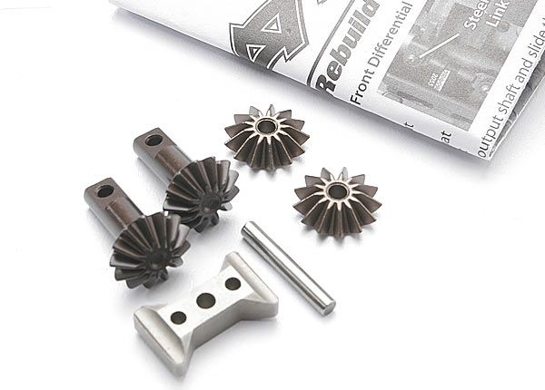 Gear set, differential (output gears (2)/ spider gears (2)/ spider gear shaft/ diff carrier support)