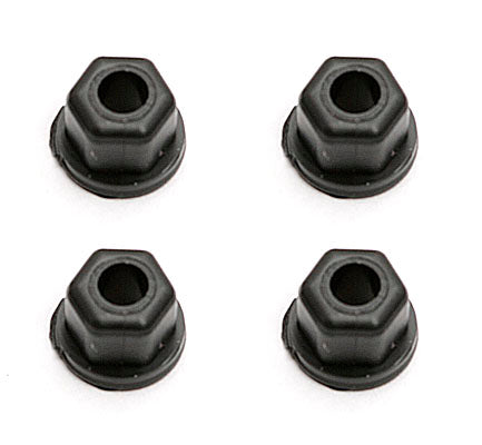 Locknuts, 4-40/5-40, flanged, black nylon