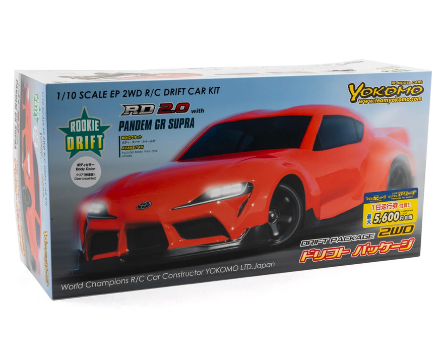 egendary High-Quality Drift Machine
The Yokomo RD2.0 "Rookie Drift" 1/10 RWD Drift Car Kit with PANDEM GR Supra Body is a top-tier choice for drift car enthusiasts, offering unparalleled performance and customization. This kit includes a PANDEM GR...