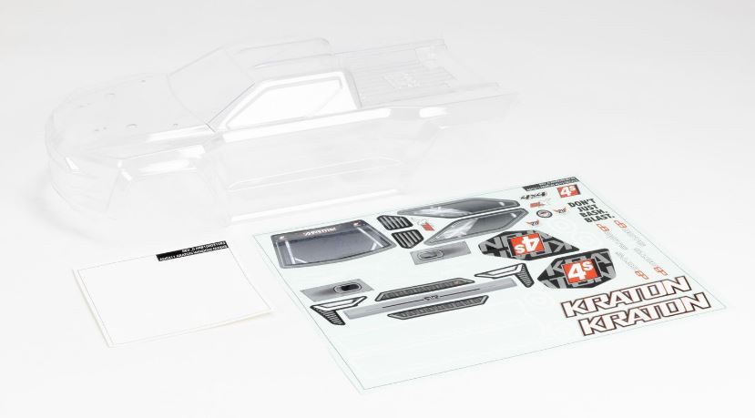 1/10 Clear Body with Decals and Window Masks: KRATON 4X4 BLX