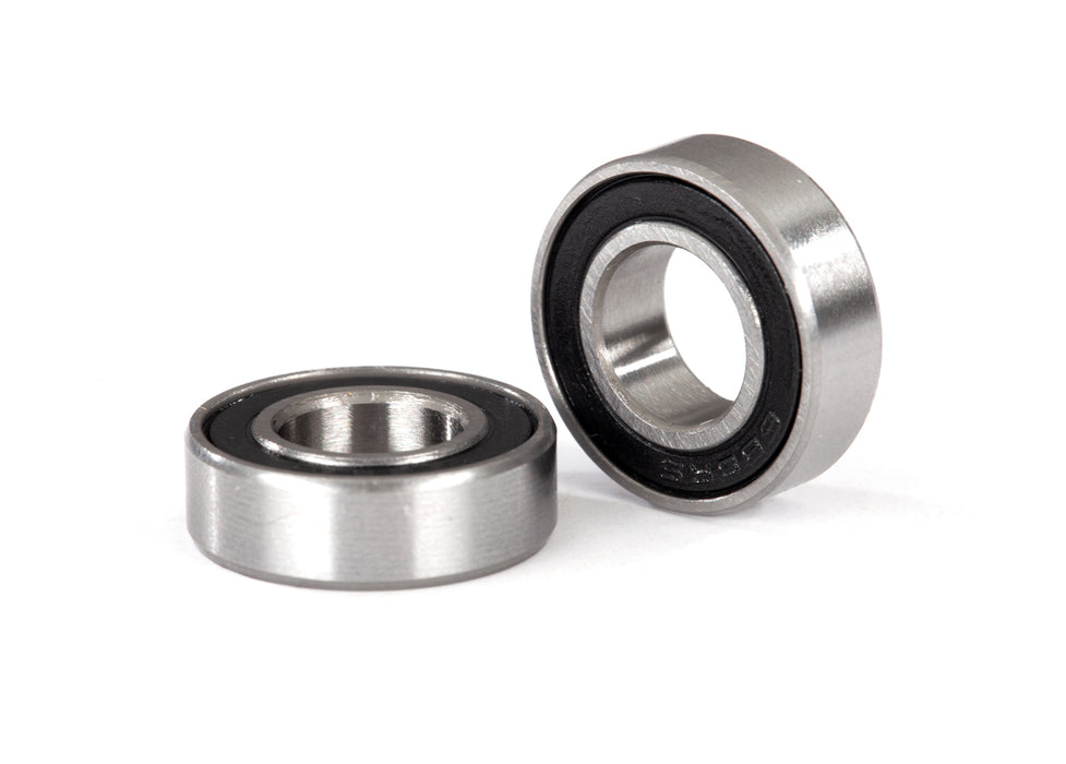 Ball bearings, black rubber sealed (10x15x4mm) (2)