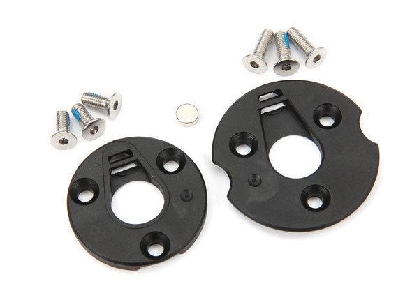 Telemetry trigger magnet holders, spur gear/ magnet, 5x2mm (1)/ 3x8mm CCS (3)/ 3x10mm CCS (3)