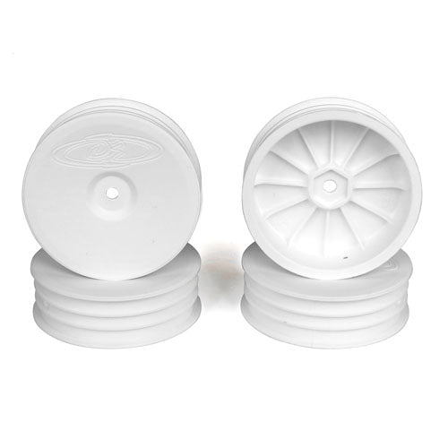 De Racing Slim Speedline Buggy Wheels for Associated B6 - B6D / Kyosho RB6 / Front / WHITE / 4Pcs