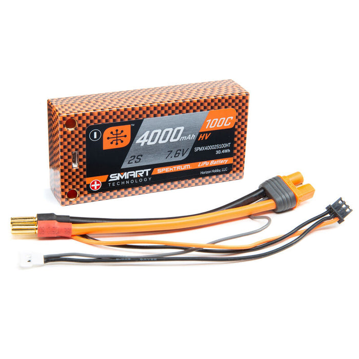4000mAh 2S 7.6V 100C Smart HV LiPo Short 5mm Tubes