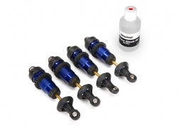 Shocks, GTR aluminum, blue-anodized (fully assembled w/o springs) (4)