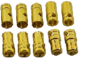 AZTAB 6.5mm Banana Plug Male & Female 5 pair/bag (10pcs)