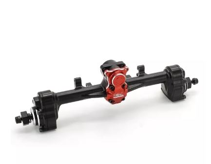 TREAL SCX24 Rear Portal Axles Complete Kit, Aluminum 7075 CNC Machined Axle Housing for Axial 1/24 SCX24
