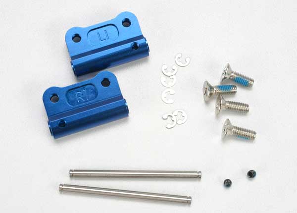 Mounts, suspension arm (blue-anodized 6061-T6 aluminum)(rear)(+/- 1-degree)(L&R)