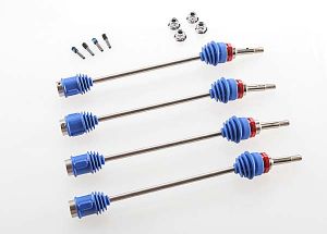 Driveshafts, Revo®/ E-Revo® (first generation)/ T-Maxx®/ E-Maxx (steel constant-velocity) (assembled w/inner & outer dust boots) (for models w/ 6mm axles) (4)