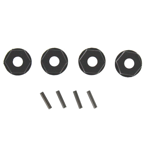12mm Wheel Hex W/ Pins (Plastic)(4pcs) (For use with 5mm threaded axles only)