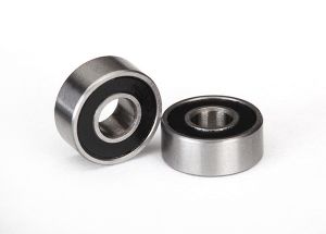Ball bearings, black rubber sealed (4x10x4mm) (2)
