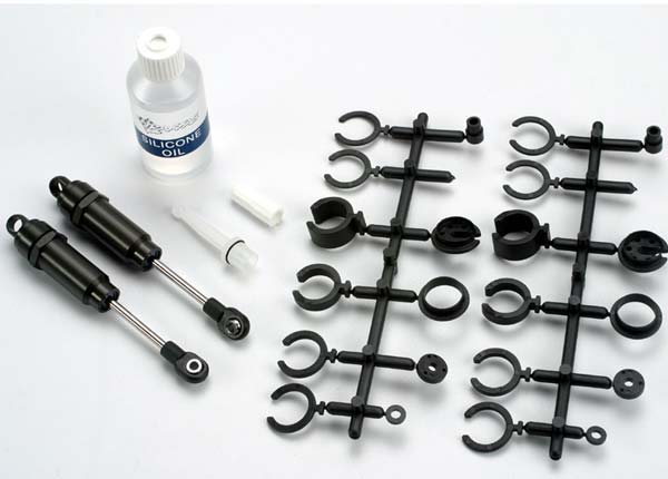 Big Bore shocks (long) (hard-anodized & PTFE-coated T6 aluminum)  (assembled with TiN shafts) w/o springs (front) (2)