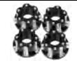 AZTAB M4 Flange Nut 4PCS ( RED)