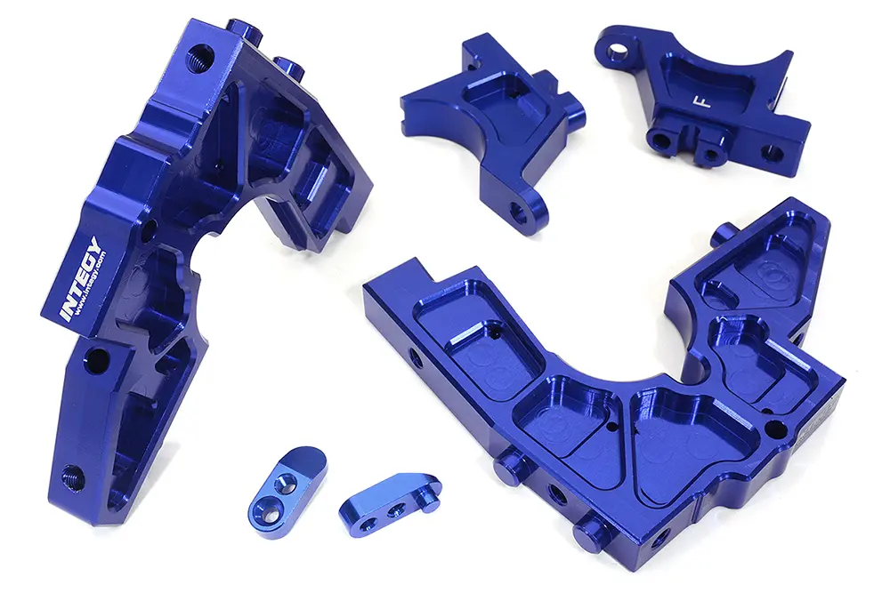 Blue Billet Machined Front Bulkhead Upgrade for 1/5 DBXL-E 2.0 4WD LOS251102