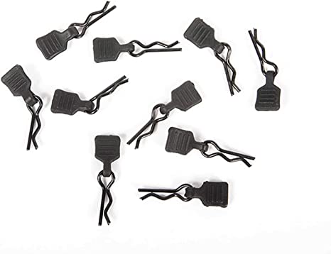 Black 3MM BODY CLIP WITH TAB (10)