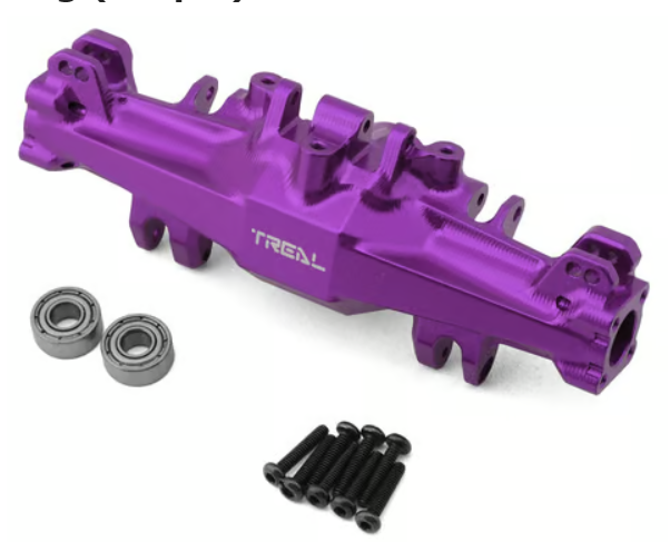 Treal Hobby Losi Mini LMT CNC Aluminum Axle Housing (Purple) LOS212035