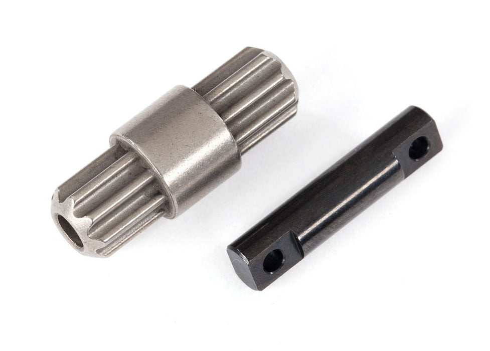 Gear shaft, fixed
