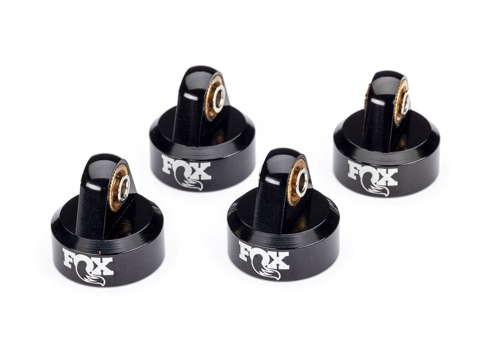 Shock caps, aluminum (black-anodized), Fox® Shocks (4)
