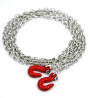 Metal Trailer Safety Chain with Tow Hook Tow Chain (Red)