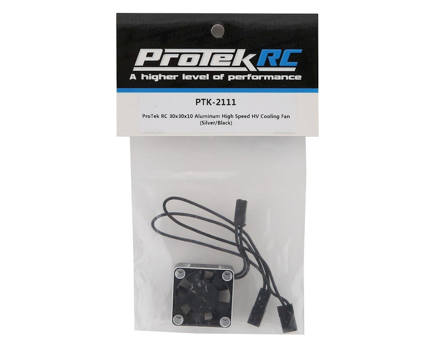 ProTek RC 30x30x10mm Aluminum High Speed HV Cooling Fan (Silver/Black)