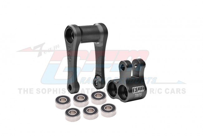 PROMOTO-MX MOTORCYCLE Aluminum 7075-T6 Aluminum Knuckle & Pull Rod (Larger Inner Bearings) BLACK LOS264001