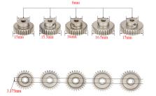 48P Lightweight Hard Anodized Aluminum Pinion Gear (3.17mm Bore) (19T)