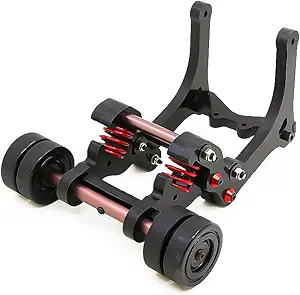 Metal Wheelie Bar, Black Double Wheel ( X-MAXX)